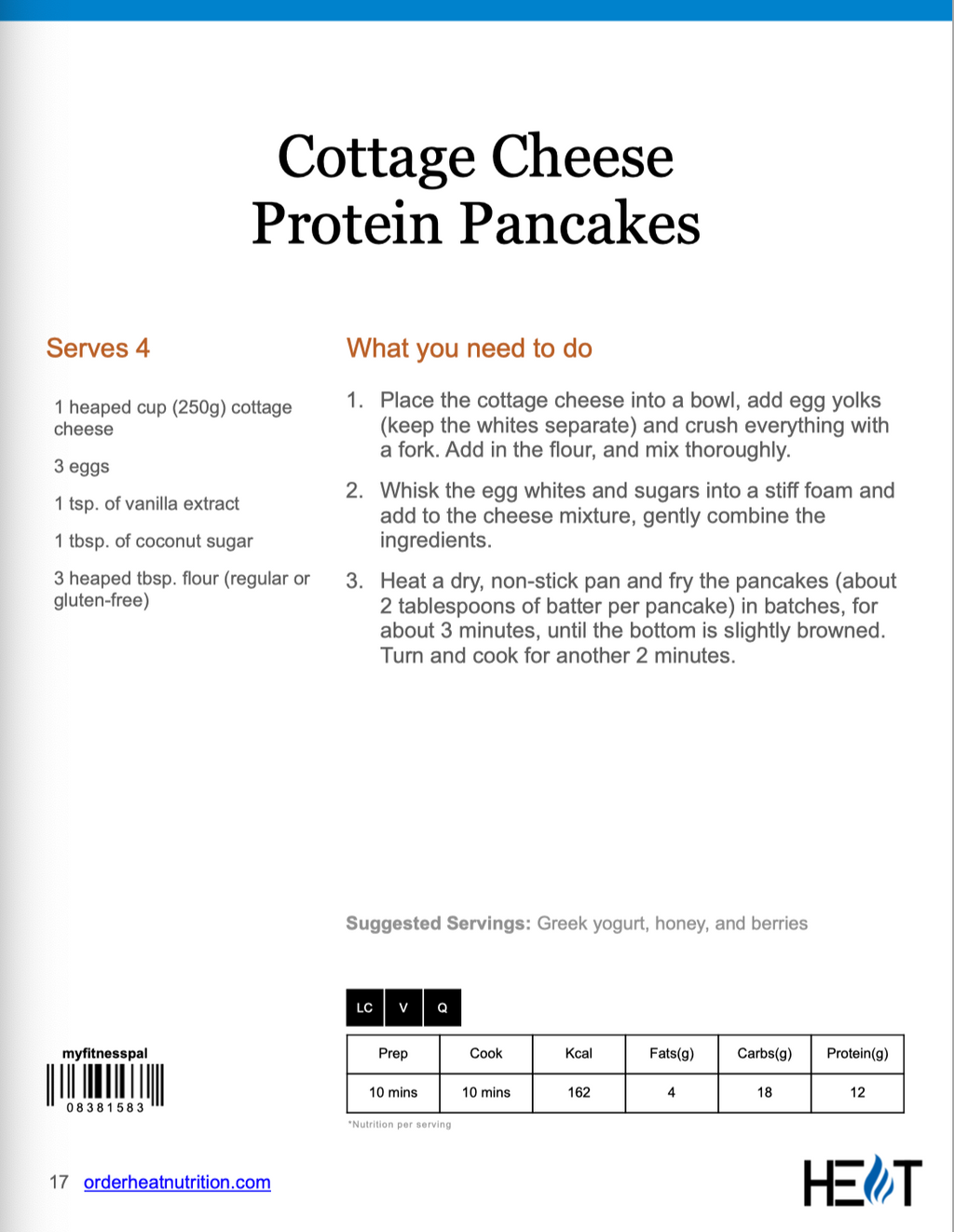 The Low Carb Recipe Book HEAT Nutrition